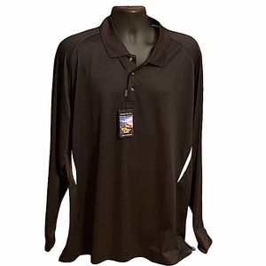 NWOT- Pebble Beach men’s black long-sleeved performance polo